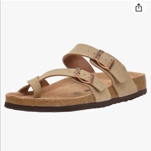 NEW Cushionaire Luna Cork Footbed Sandals